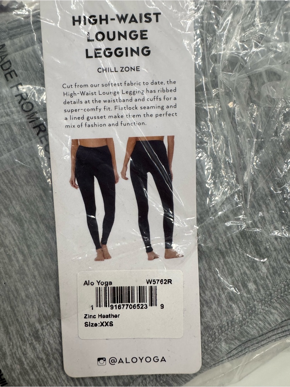 ALO Yoga High-Waist Lounge Legging - Zinc Heather Gray